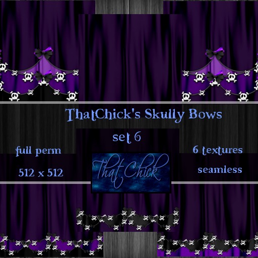 ThatChick's Skully Bows Set 6
