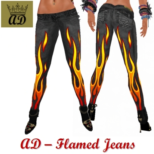 AD - Flamed Jeans (black)