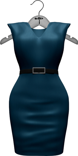 NYU - V-Neck Dress, Azure