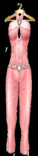 GSC Kitty Knit Rose Capri Set