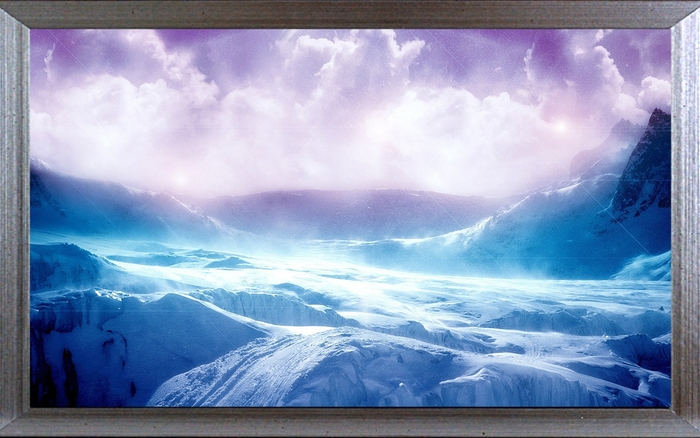 fantasy-snow mountains