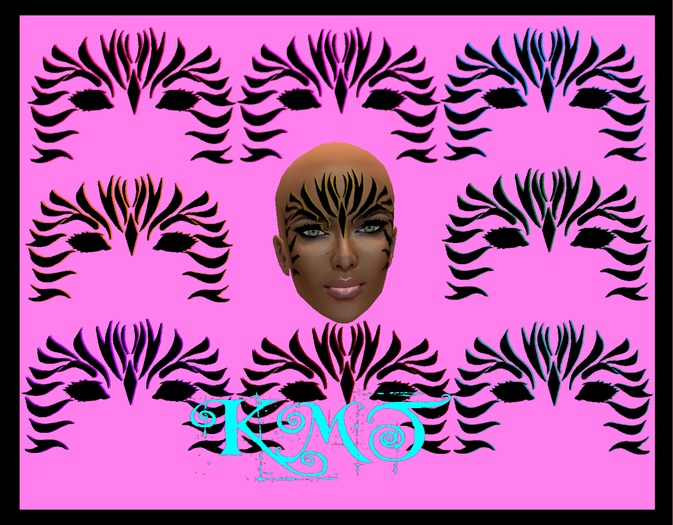 .:::K,M,T:::.Make-Up Mask Set Zebra Full Perm 