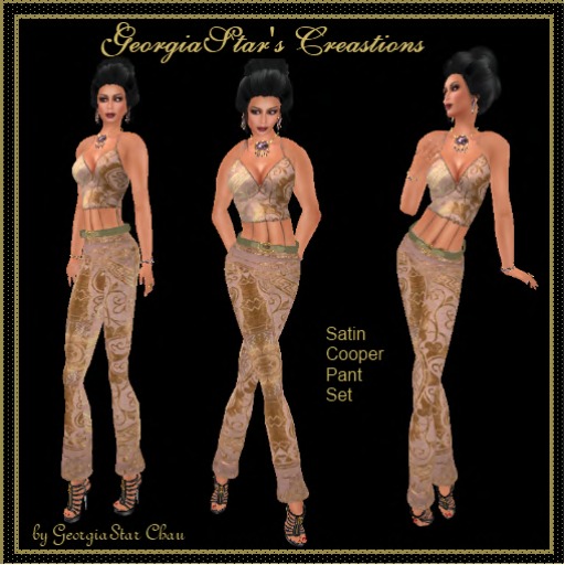 GSC Satin Copper Pant Set
