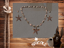 Sea star shell necklace & earrings