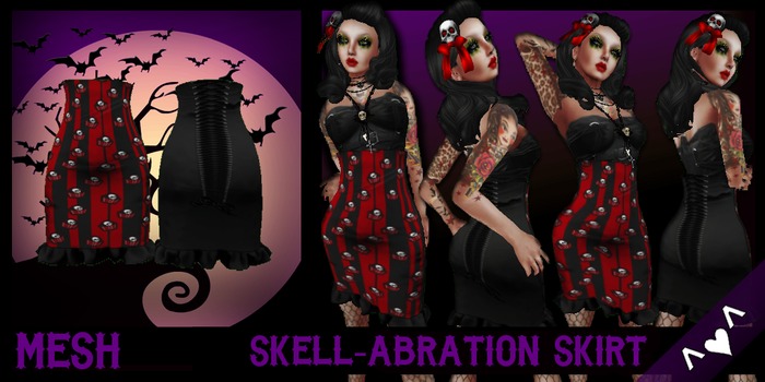 ^v^DRBC^v^Skell-abration Corset Skirt