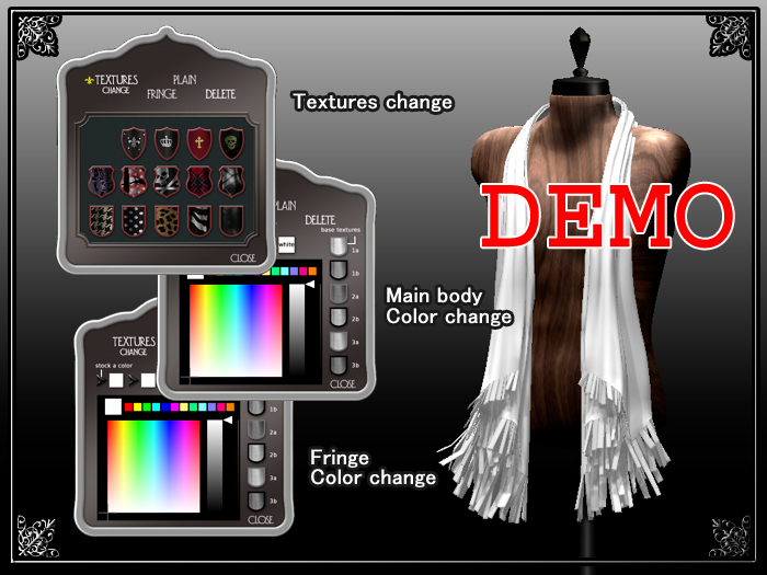 :SEY VH stole (Unisex, Rigged Mesh) =Size DEMO=