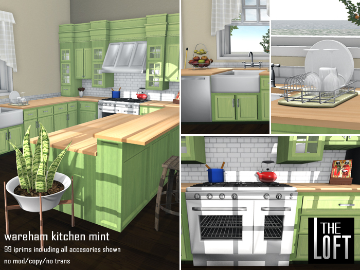 Second Life Marketplace The Loft Wareham Kitchen Mint