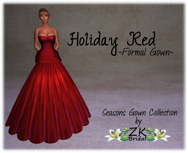 *ZK* Holiday Red Gown