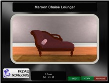 Maroon Chaise Lounger - Freya's Ironworks
