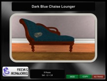 Dark Blue Chaise Lounger - Freya's Ironworks