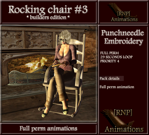 [RNP] Rocking chair #3_Punch neelde embroidery_Full Perm Animati