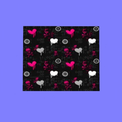 pink black skull rug