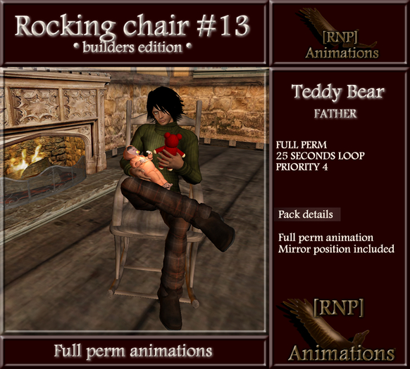 [RNP] Rocking chair #13_Teddy Bear_Father_Full Perm Animation