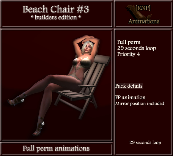 FULL PERM ANIMATION [RNP] Beach chair #3_Full Perm Animation