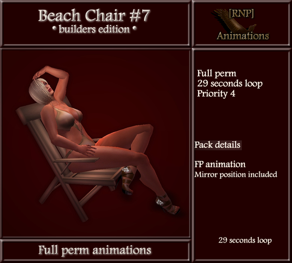 FULL PERM ANIMATION [RNP] Beach chair #7 Full Perm Animation
