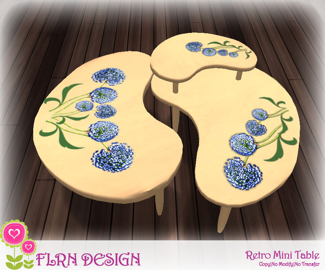 FLRN DESIGN - Retro Table Flowers Orange