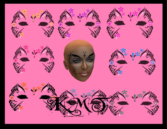 .:::K,M,T:::.Make-Up Mask Set Flutter Fly Full Perm 