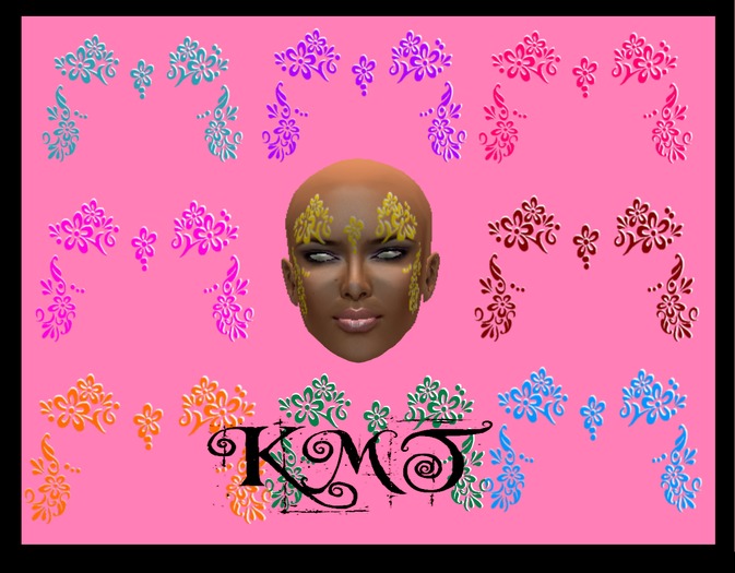 .:::K,M,T:::.Make-Up Mask Set Daisy Chain Full Perm 