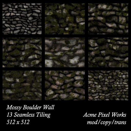 Textures - Mossy Boulder Wall