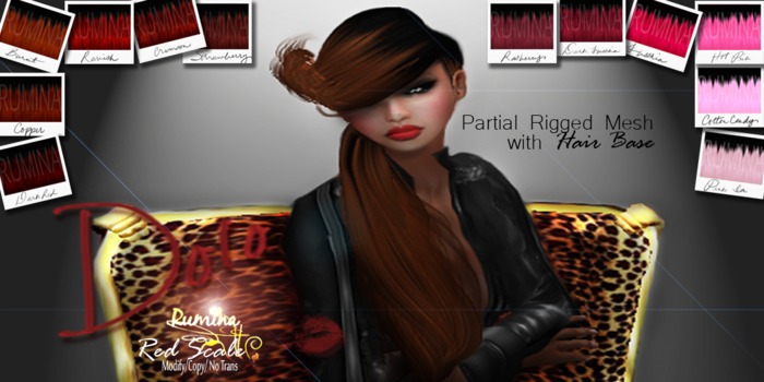 {Rumina} - Dolo Mesh Hair Red Scale