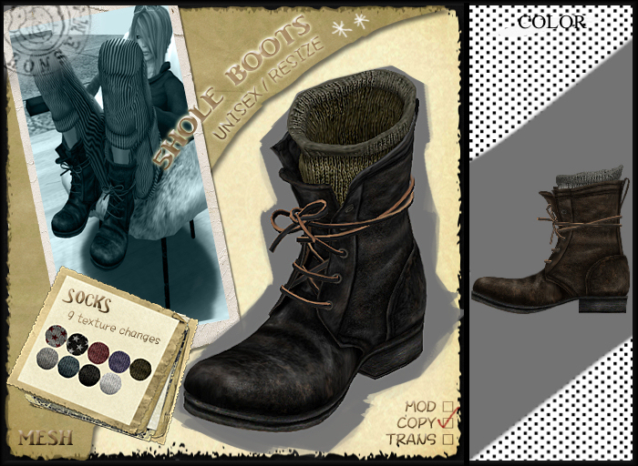 RONSEM* 5Hole Boots / brown