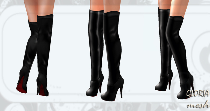 GLORIA Black Mesh Boots PROMO 99!!