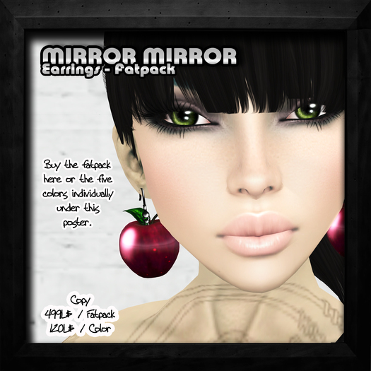 [VIRTUAL/INSANITY] MIRROR MIRROR Earrings - Fatpack