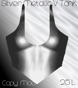 Metallic V Tank - Silver