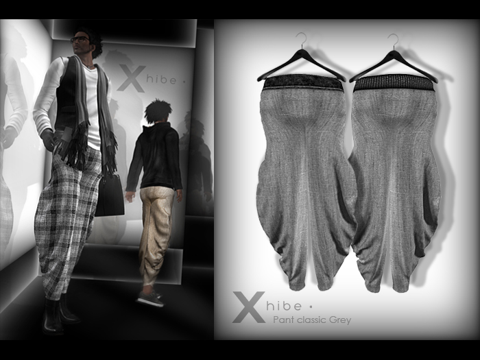 X . h i b e - Mesh - Pant Classic Grey . 