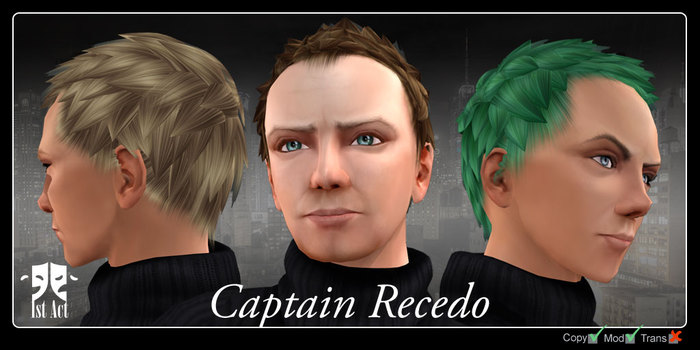 [1A]Hair - Captain Recedo - Fatpack