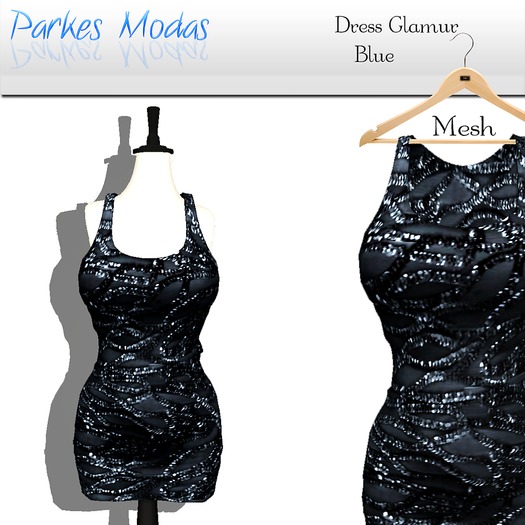 [PM] Dress Glamur Blue_Mesh