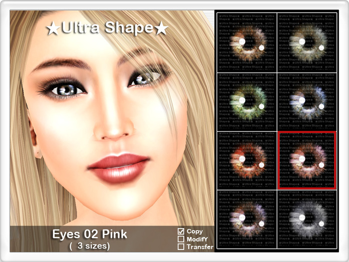 *Ultra Shape* Eyes 02 - Pink