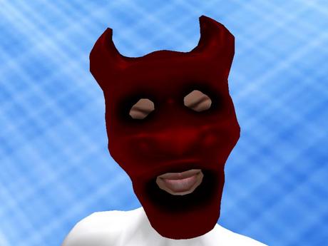 Second Life Marketplace - Demon Sculpted Face Mask - Red