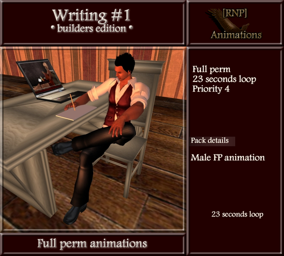 [RNP] Writing #1_Male_Full Perm Animation