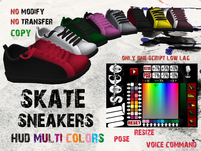 [ SOCO ] Skate Sneakers HUD Change Color