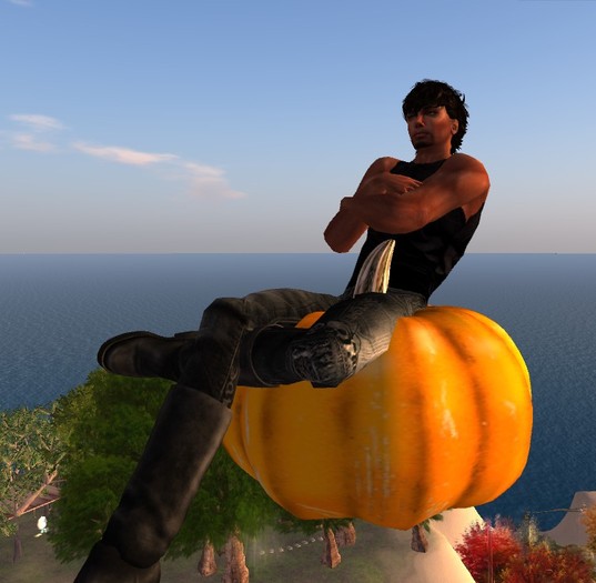 Halloween flying pumpkin