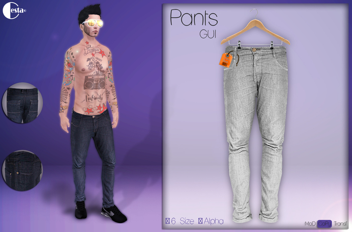 " Pants Gui " -Skinny- WHITE