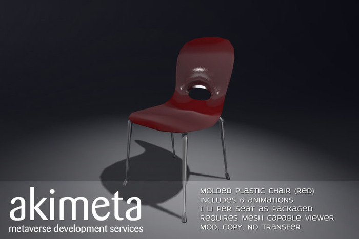[ Akimeta ] Molded Plastic Chair (red)
