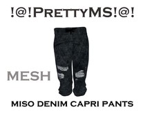 !@!PrettyMS!@! miso denim capri pants black B