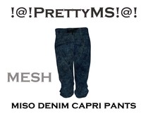 !@!PrettyMS!@! miso denim capri pants blue A