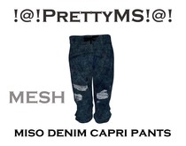 !@!PrettyMS!@! miso denim capri pants blue B