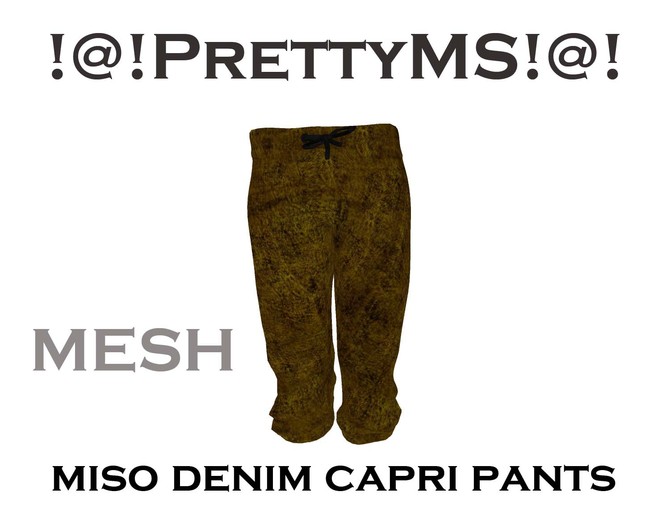 !@!PrettyMS!@! miso denim capri pants khaki A