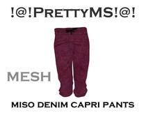 !@!PrettyMS!@! miso denim capri pants pink A