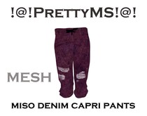 !@!PrettyMS!@! miso denim capri pants darkpurple B