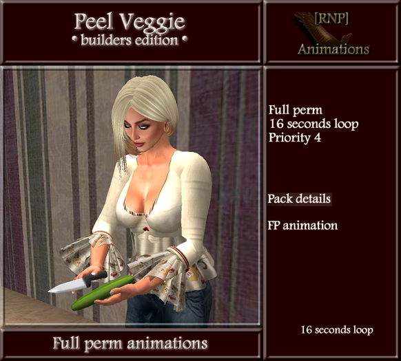 [RNP] Peel veggie_Full Perm Kitchen Animation