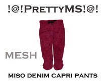 !@!PrettyMS!@! miso denim capri pants hotpink A