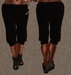 Mesh cropped sweat pants black