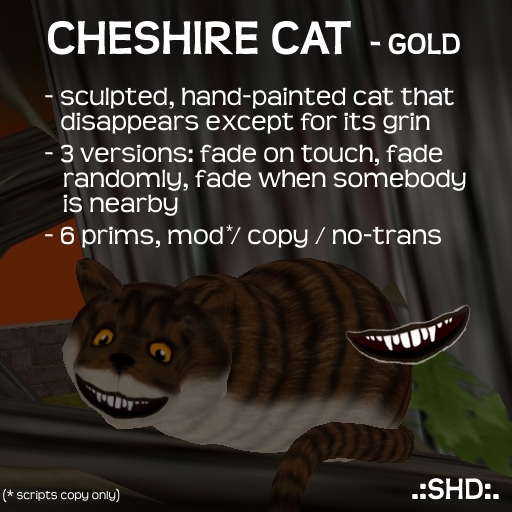 Cheshire Cat (gold) .:SHD:.