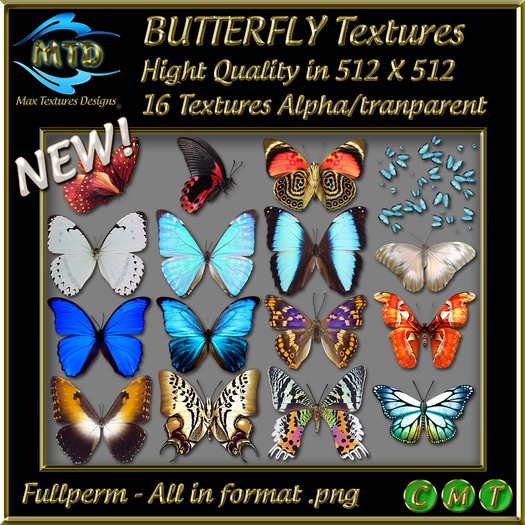 Textures PAPILLONS - BUTTERFLY 2012 (BOX)