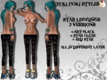 YHS Star Leggings Red